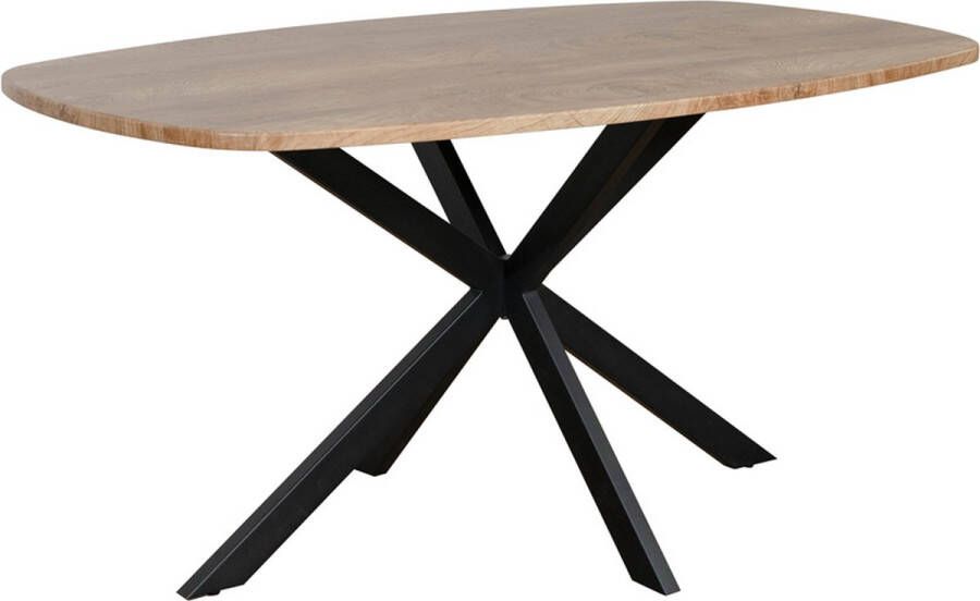 Lizzely Garden & Living Eettafel Deens ovaal 160cm bruin Hero ovale eetkamer tafel - Foto 2
