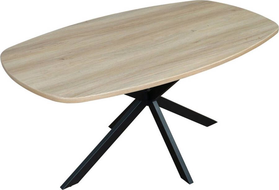 Lizzely Garden & Living Eettafel Deens ovaal 160cm licht bruin Hero ovale eettafel - Foto 3