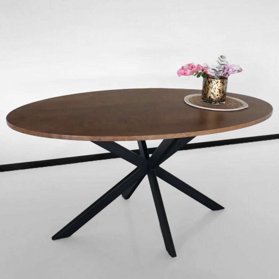 Lizzely Garden & Living Eettafel ovaal 180cm Rato bruin ovale tafel - Foto 2