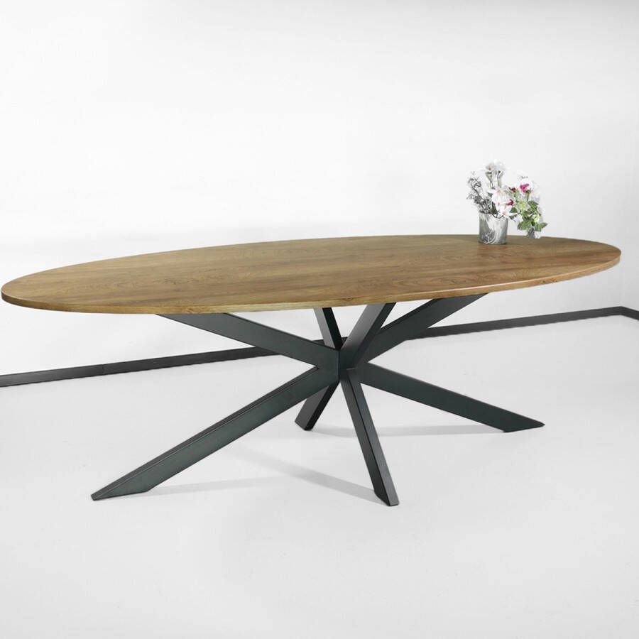 Lizzely Garden & Living Eettafel ovaal 240cm Rato bruin ovale tafel - Foto 1