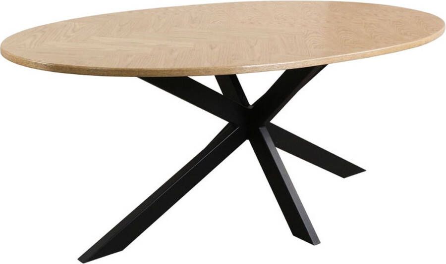 Lizzely Garden & Living Eettafel ovaal visgraat 210cm Obie bruin ovale eettafel - Foto 2