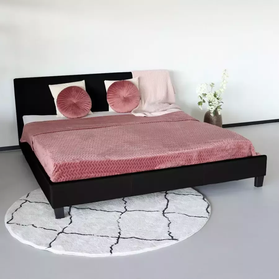 Lizzely Garden & Living Bedframe Dico 180x200cm zwart stof bed ledikant