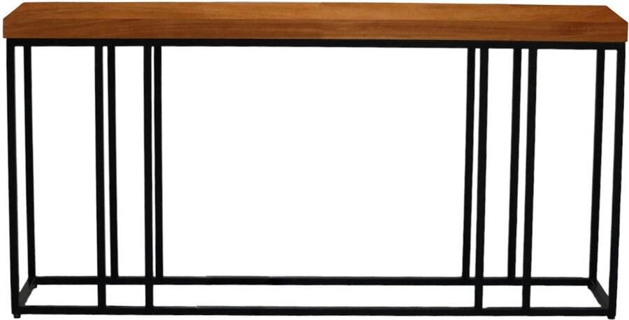 Lizzely Garden & Living Bijzettafel 150cm duurzaam mangohout Don bruin industrieel side table