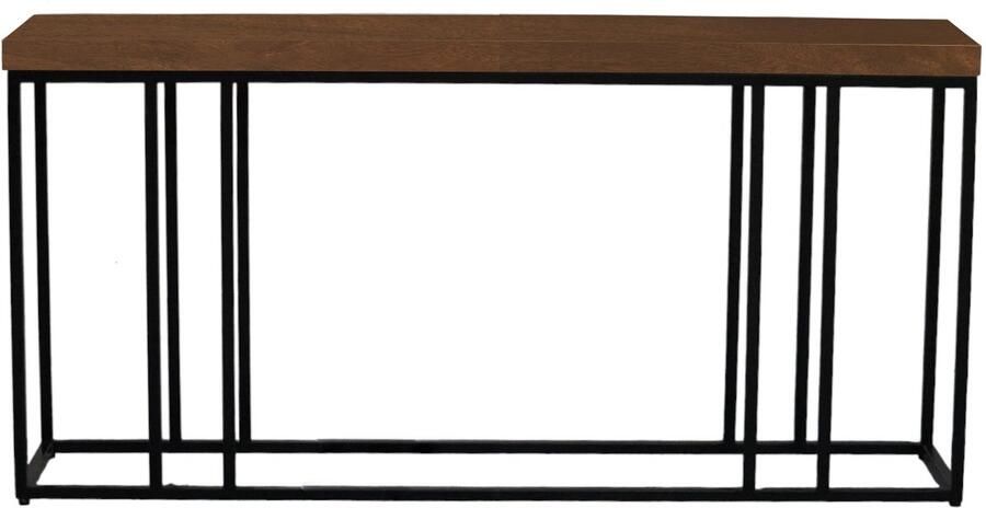 Lizzely Garden & Living Bijzettafel 150cm duurzaam mangohout Don walnoot industrieel side table