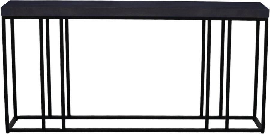 Lizzely Garden & Living Bijzettafel 150cm duurzaam mangohout Don zwart industrieel side table