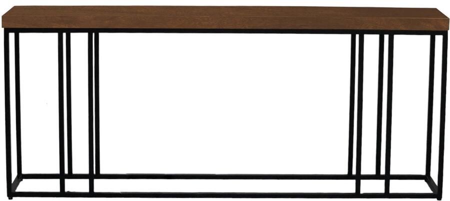 Lizzely Garden & Living Bijzettafel 180cm duurzaam mangohout Don walnoot industrieel side table - Foto 2