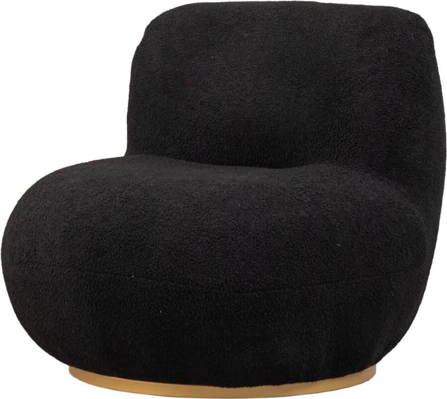 Lizzely Garden & Living Draai fauteuil Lara teddy zwart draaibare fauteuil - Foto 2