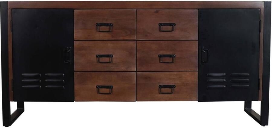 Lizzely Garden & Living Dressoir mangohout 180cm walnoot Jazzy duurzaam mango kast