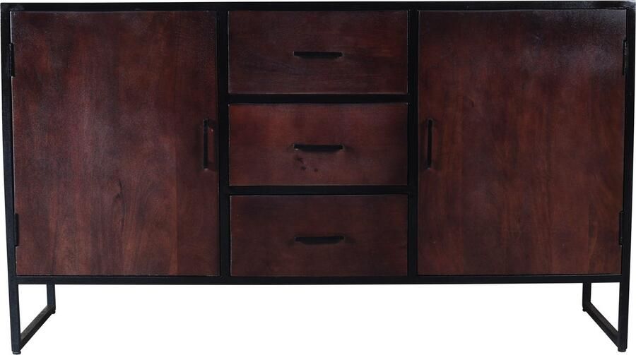 Lizzely Garden & Living Dressoir mangohout Daan ladekast industrieel 150cm duurzaam mango kast