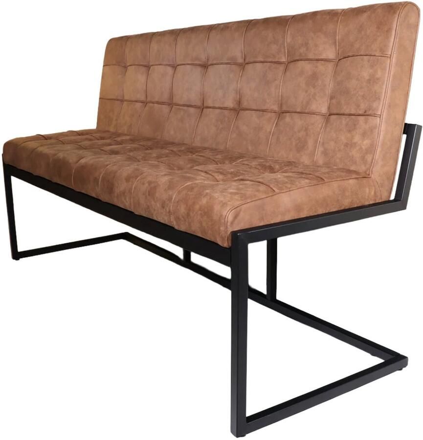 Lizzely Garden & Living Eetkamerbank 160cm Vito bruin microvezel eetbank