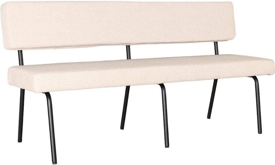 Lizzely Garden & Living Eetkamerbank 160cm Wendy zand stof eetbank