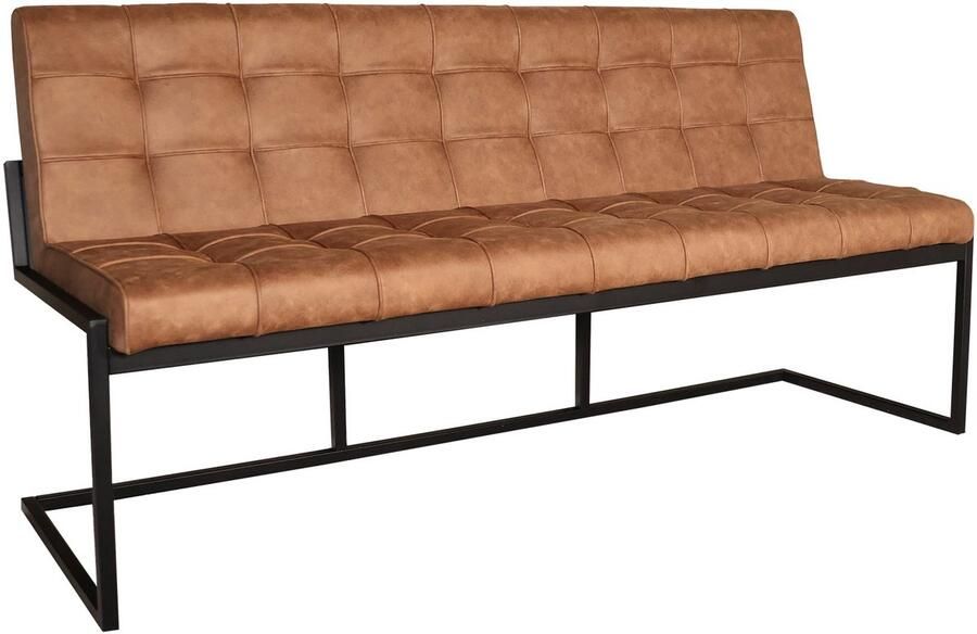 Lizzely Garden & Living Eetkamerbank 180cm Vito bruin microvezel eetbank - Foto 3