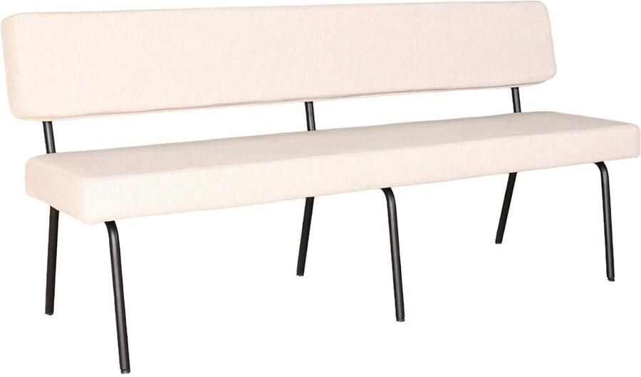 Lizzely Garden & Living Eetkamerbank 180cm Wendy zand stof eetbank