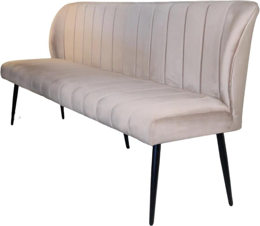 Lizzely Garden & Living Eetkamerbank 200cm Sally velvet champagne eetbank