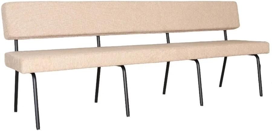 Lizzely Garden & Living Eetkamerbank 220cm Wendy bruin stof eetbank