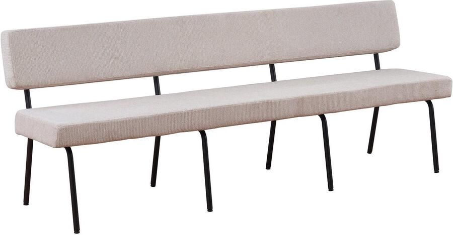 Lizzely Garden & Living Eetkamerbank 220cm Wendy zand stof eetbank