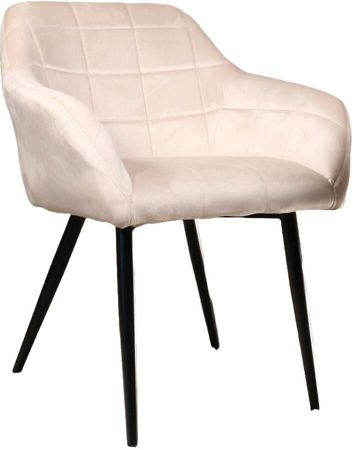 Lizzely Garden & Living Eetkamerstoel met armleuning Barbara zand eetstoel zetel