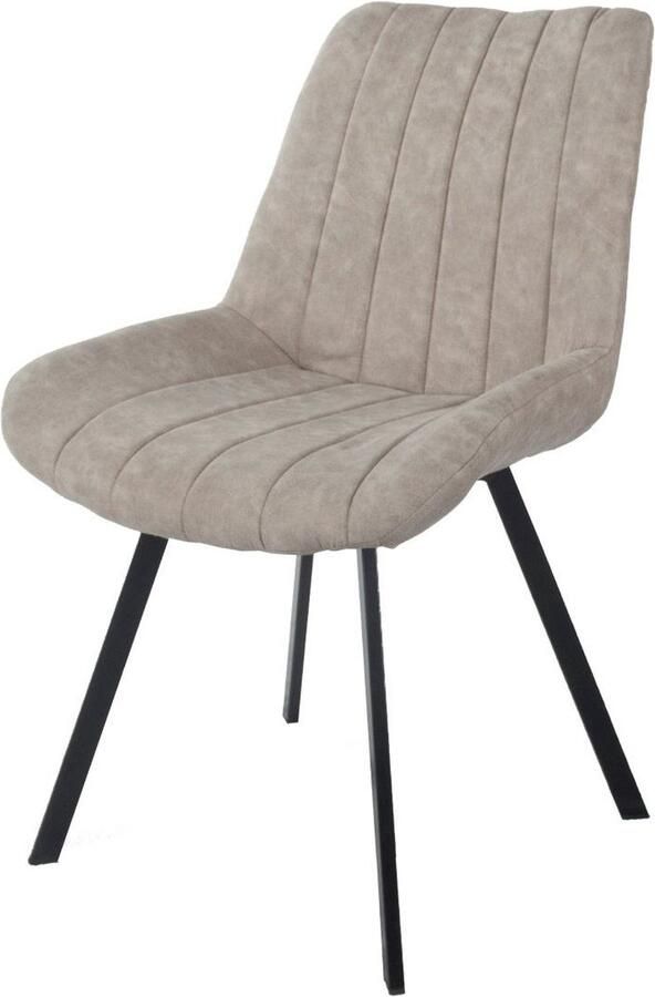 Lizzely Garden & Living Eetkamerstoel Susta beige microvezel eetstoel zetel - Foto 3