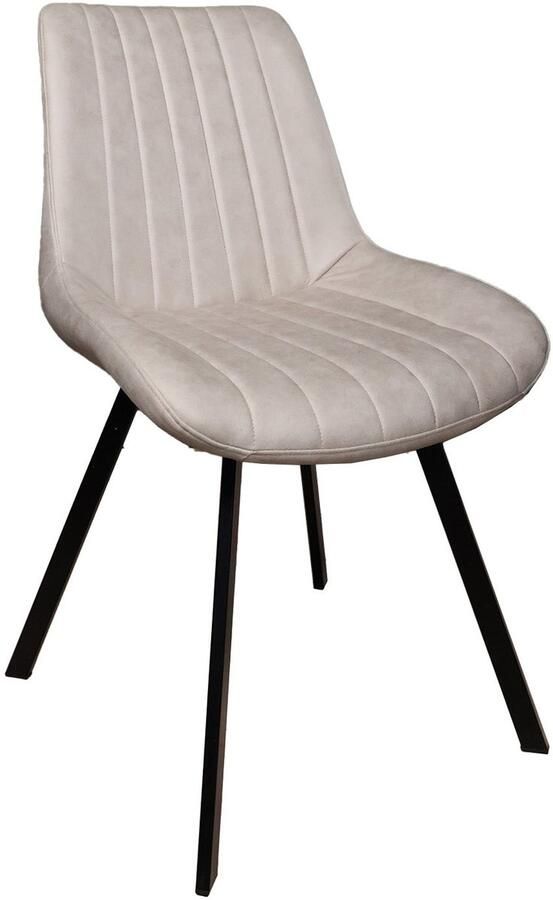 Lizzely Garden & Living Eetkamerstoel Susta lichtgrijs microvezel eetstoel zetel - Foto 3