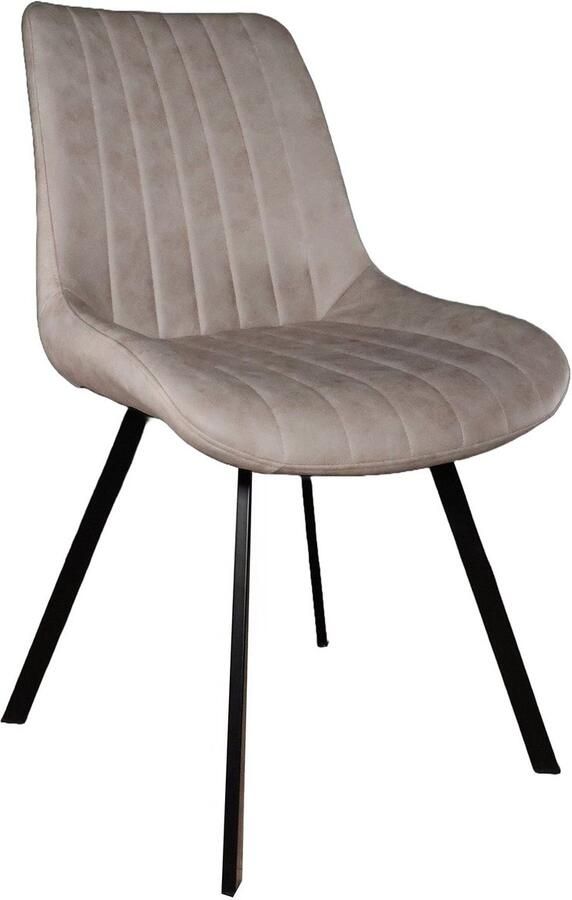 Lizzely Garden & Living Eetkamerstoel Susta lichtgrijs microvezel eetstoel zetel - Foto 2