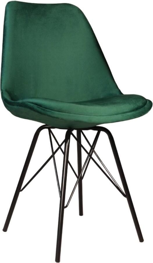 Lizzely Garden & Living Eetkamerstoel Viga Donkergroen Velvet (voorbestelling) - Foto 6