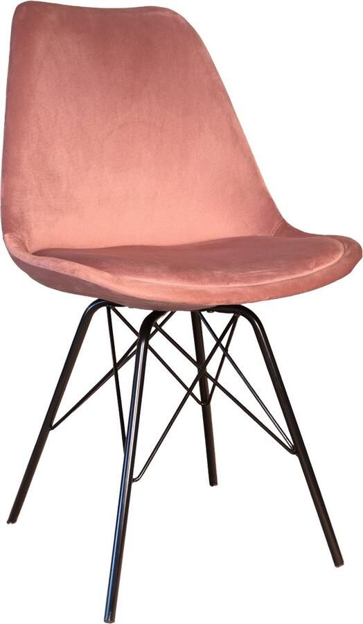 Lizzely Garden & Living SET DEAL: 6 stuks Eetkamerstoel Viga oud roze velvet eetstoel zetel - Foto 3