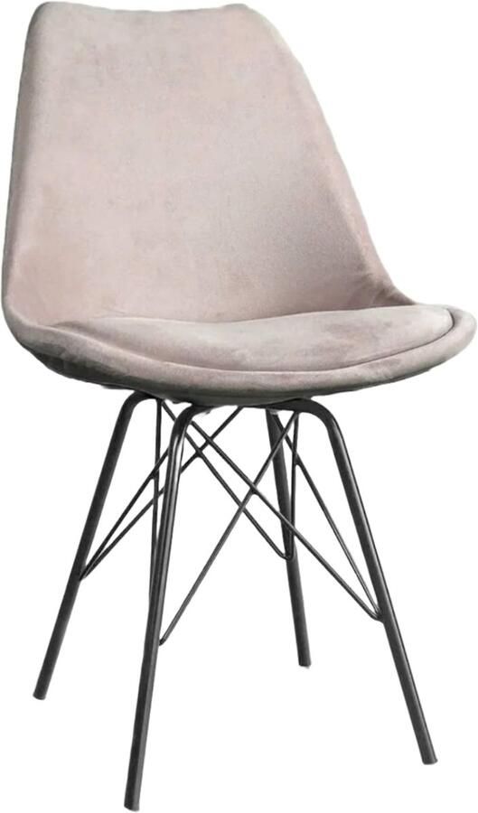 Lizzely Garden & Living Eetkamerstoel Viga zand velvet eetstoel - Foto 2