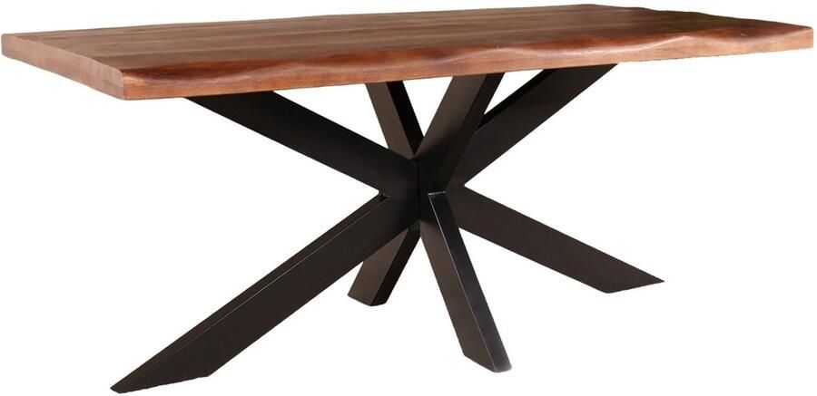 Lizzely Garden & Living Eettafel boomstam mangohout 180cm Indiana industriële duurzaam boomstamtafel mango - Foto 4