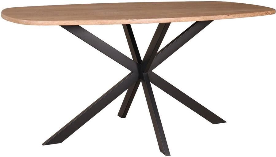 Lizzely Garden & Living Eettafel Deens ovaal 160cm bruin Hero ovale eetkamer tafel - Foto 3