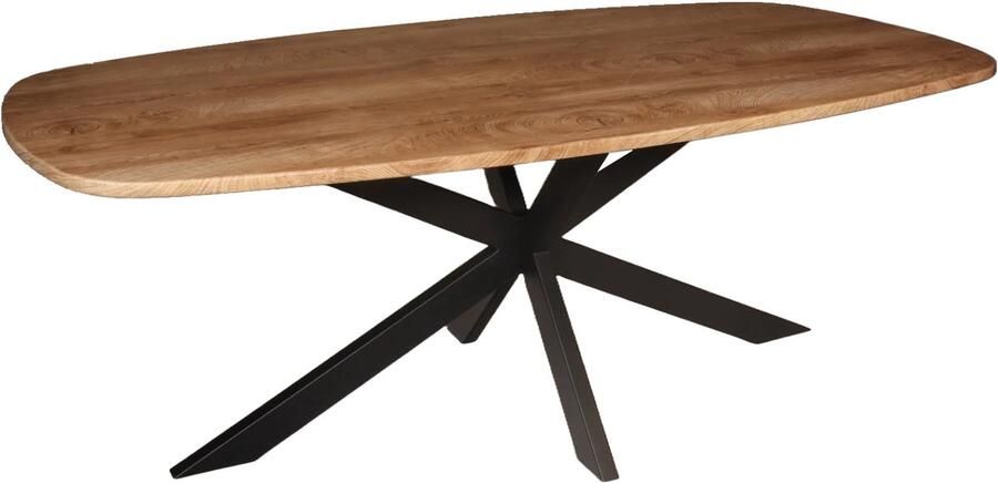 Lizzely Garden & Living Eettafel Deens ovaal 240cm bruin Hero ovale eetkamer tafel - Foto 4