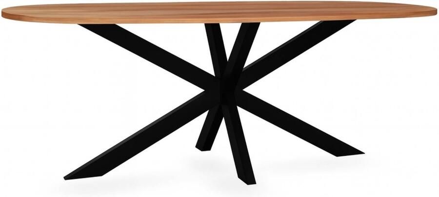 Lizzely Garden & Living Eettafel Deens ovaal 210cm bruin Hero ovale eetkamer tafel - Foto 6