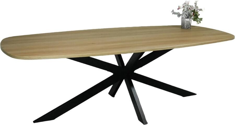 Lizzely Garden & Living Eettafel Deens ovaal 210cm lichtbruin Hero ovale eetkamer tafel - Foto 3