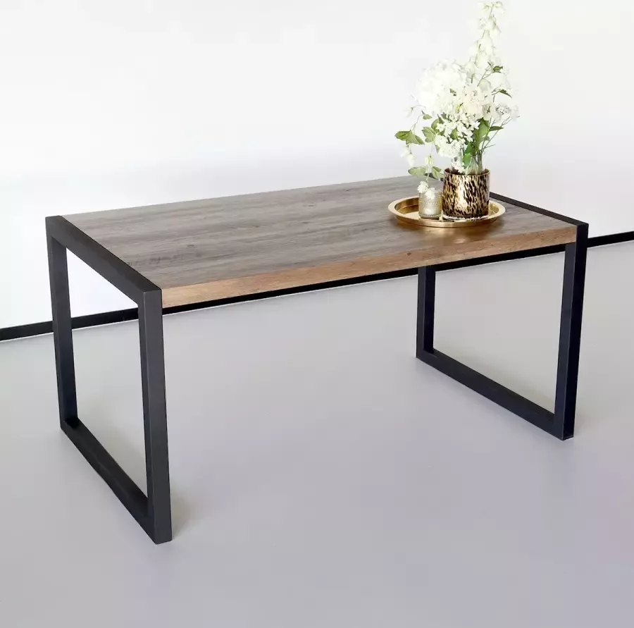 Lizzely Garden & Living Eettafel Jenckle 150cm MDF licht hout tafel - Foto 2