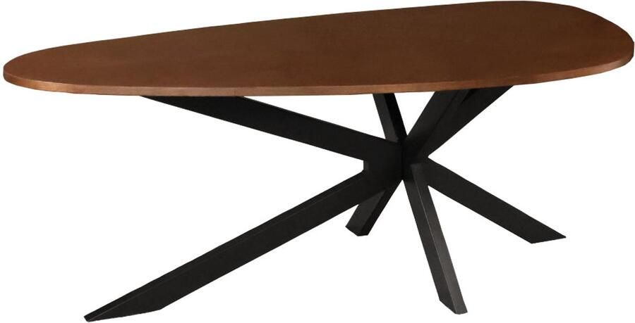 Lizzely Garden & Living Eettafel organisch Jillian 210cm bruin eiken fineer organische eettafel