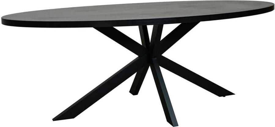 Lizzely Garden & Living Eettafel ovaal melamine 240cm Tommy zwart ovale tafel - Foto 2