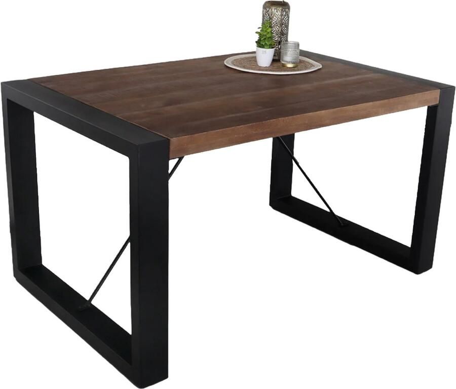 Lizzely Garden & Living Eettafel rechthoekig mangohout Jonas 140cm duurzaam mango tafel eetkamertafel hout - Foto 2