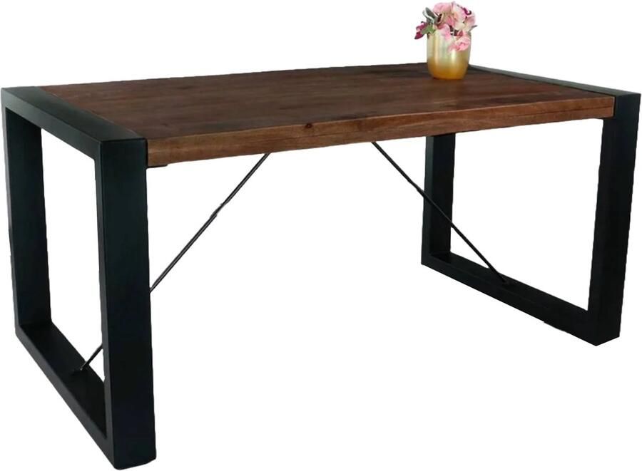 Lizzely Garden & Living Eettafel rechthoekig mangohout Jonas 160cm duurzaam mango tafel eetkamertafel hout - Foto 2