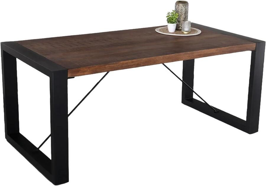 Lizzely Garden & Living Eettafel rechthoekig mangohout Jonas 180cm duurzaam mango tafel eetkamertafel hout - Foto 3