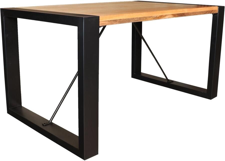 Lizzely Garden & Living Eettafel rechthoekig mangohout Jonas lichtbruin 140cm duurzaam mango tafel eetkamertafel hout - Foto 5