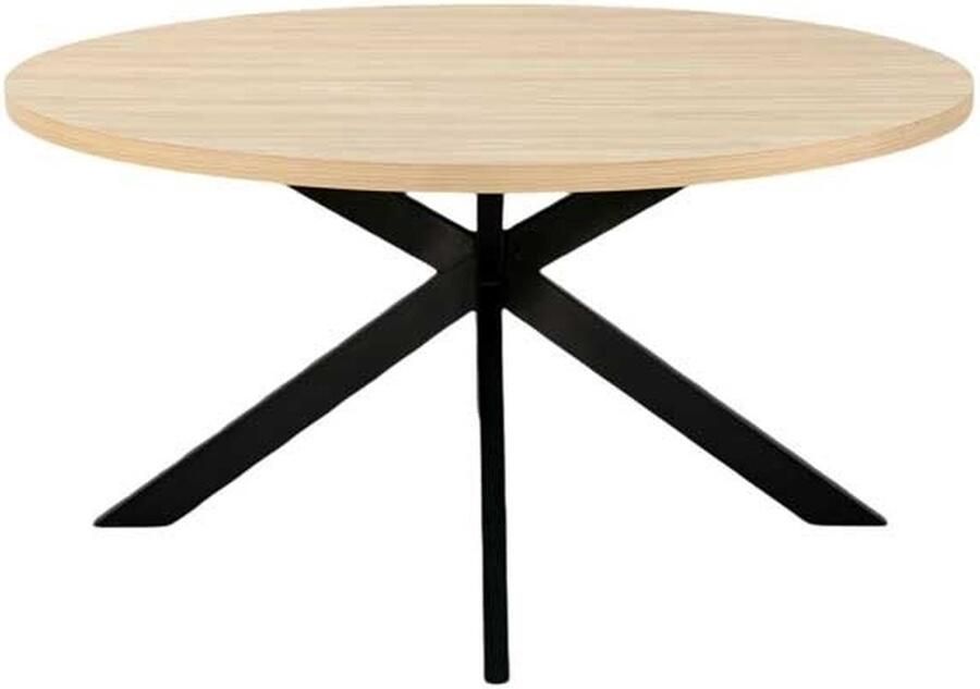 Lizzely Garden & Living Eettafel rond melamine 150cm Sanne lichtbruin ronde tafel