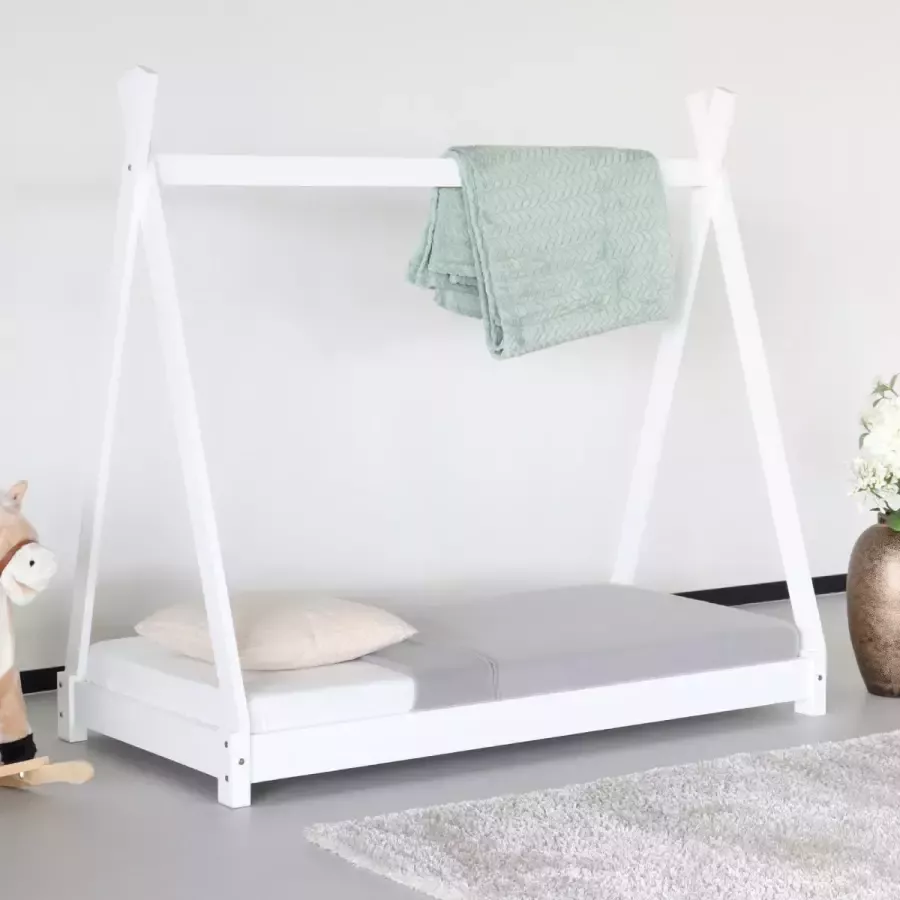 Lizzely Garden & Living Peuterbed Michelle wit hout 148x76x137cm kinderbed inclusief lattenbodem