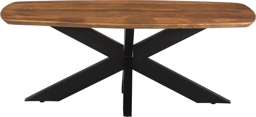 Lizzely Garden & Living Salontafel deens ovaal mangohout 120cm bruin Livy duurzaam hout mango