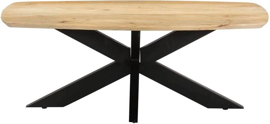 Lizzely Garden & Living Salontafel deens ovaal mangohout 120cm lichtbruin Livy duurzaam hout mango