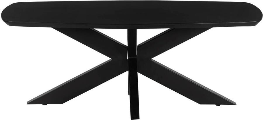 Lizzely Garden & Living Salontafel deens ovaal mangohout 120cm zwart Livy duurzaam hout mango