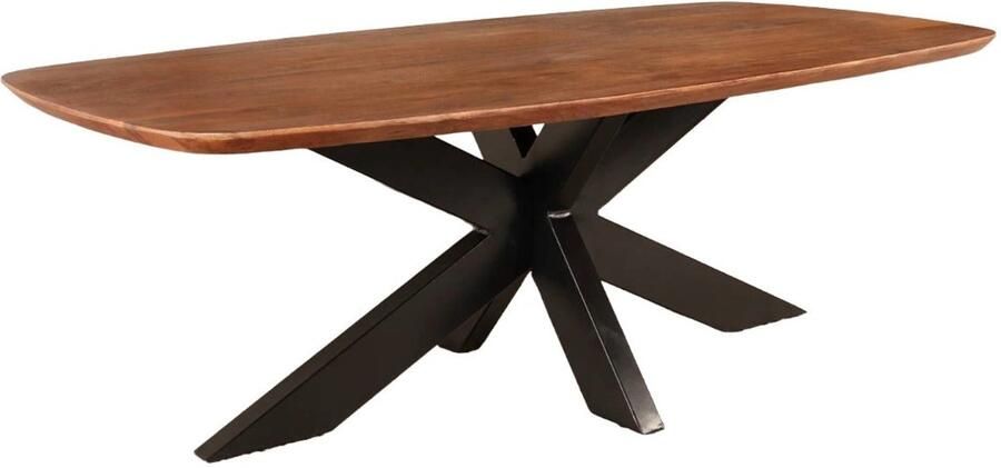 Lizzely Garden & Living Salontafel deens ovaal mangohout 130cm bruin Livy duurzaam hout mango