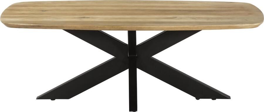 Lizzely Garden & Living Salontafel deens ovaal mangohout 130cm lichtbruin Livy duurzaam hout mango