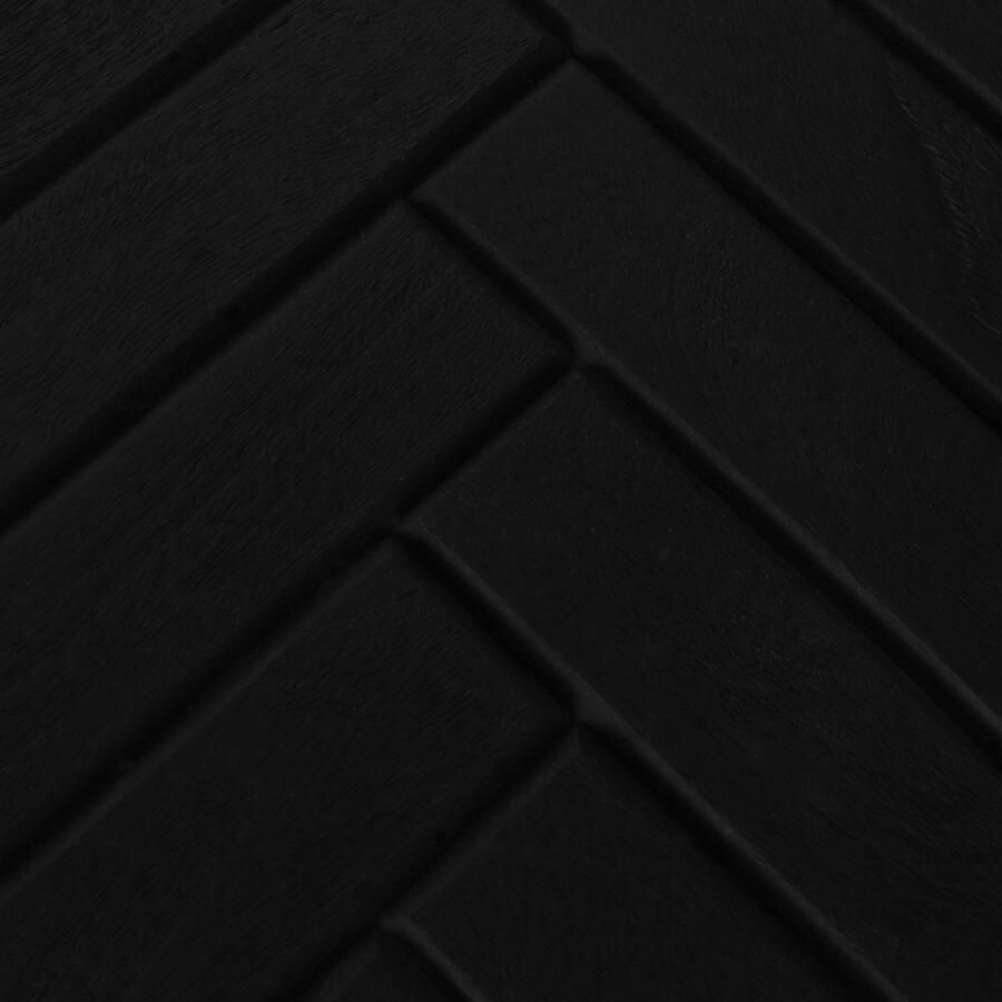 Lizzely Garden & Living Salontafel rechthoekig industrieel mangohout 100cm Besti zwart visgraat side table 2 lades duurzaam mango hout bijzettafel