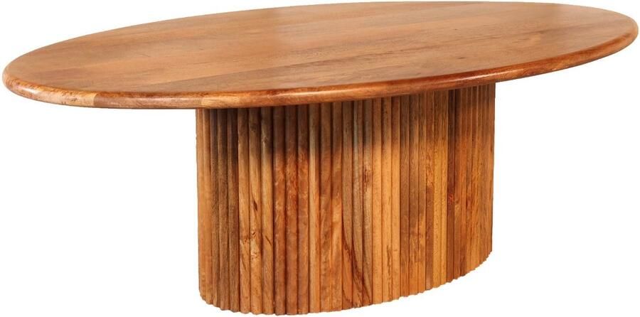 Lizzely Garden & Living Salontafel ovaal bruin mangohout 120cm Moki duurzaam hout mango - Foto 2