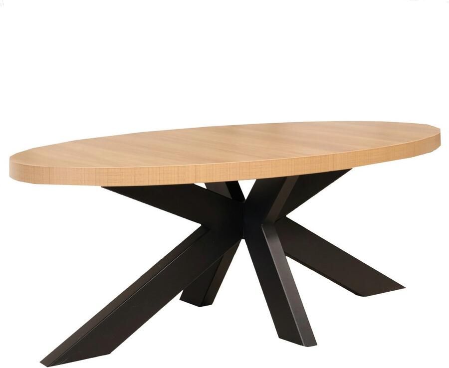Lizzely Garden & Living Salontafel ovaal melamine lichtbruin Denzel 120cm ovale bijzettafel side table - Foto 2