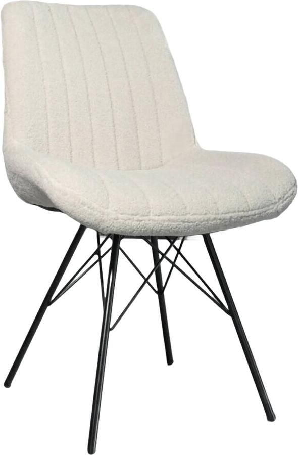 Lizzely Garden & Living SET DEAL: 6 stuks Eetkamerstoel Chesro zand teddy eetstoel industrieel zetel